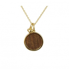 Collier Lieblingstaler Walnuss gold