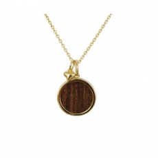 Collier Lieblingstaler Mooreiche gold